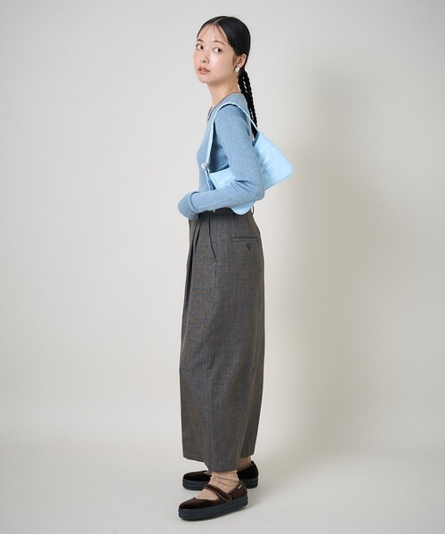 FREAK'S STORE(フリークスストア)の「ウーリータッチ カーヴィースカート(スカート・レディース・ライトグレー/ブラック/ブラウン・MEDIUM/SMALL)」の6枚目の写真