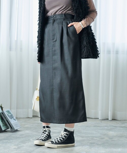FREAK'S STORE(フリークスストア)の「ウーリータッチ カーヴィースカート(スカート・レディース・ライトグレー/ブラック/ブラウン・MEDIUM/SMALL)」の15枚目の写真
