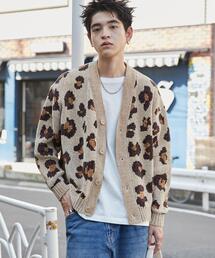 WEGO/ベロアモールパターンカーディガン