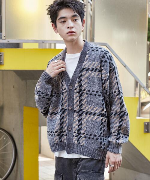 セール】WEGO/ベロアモールパターンカーディガン（カーディガン/ボレロ