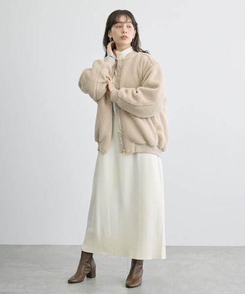 AMERICAN HOLIC(アメリカンホリック)の「ボアブルゾン(ブルゾン・レディース・チャコールグレー/ライトベージュ・M/L)」の14枚目の写真