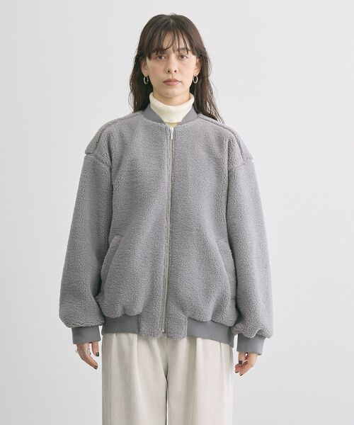 AMERICAN HOLIC(アメリカンホリック)の「ボアブルゾン(ブルゾン・レディース・チャコールグレー/ライトベージュ・M/L)」の20枚目の写真