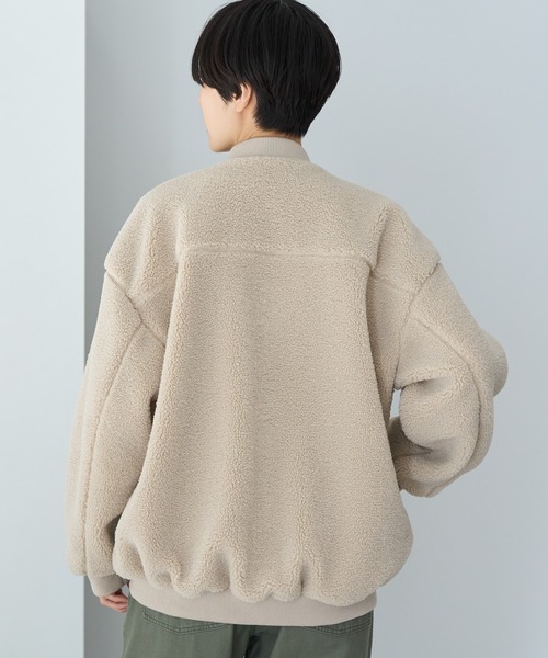 AMERICAN HOLIC(アメリカンホリック)の「ボアブルゾン(ブルゾン・レディース・チャコールグレー/ライトベージュ・M/L)」の10枚目の写真