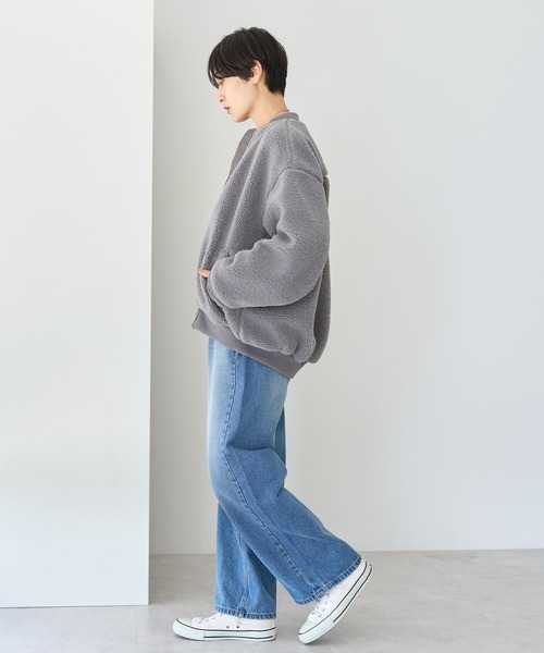 AMERICAN HOLIC(アメリカンホリック)の「ボアブルゾン(ブルゾン・レディース・チャコールグレー/ライトベージュ・M/L)」の12枚目の写真