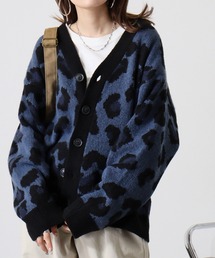 FUNALIVE | WS select 起毛 レオパード柄オーバーサイズカーディガン(カーディガン/ボレロ)