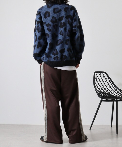 FUNALIVE(ファンアライブ)の「WS select 起毛 レオパード柄オーバーサイズカーディガン(カーディガン/ボレロ・メンズ・グレー/グレイッシュベージュ/ダークブルー/マスタード・M/L)」の18枚目の写真