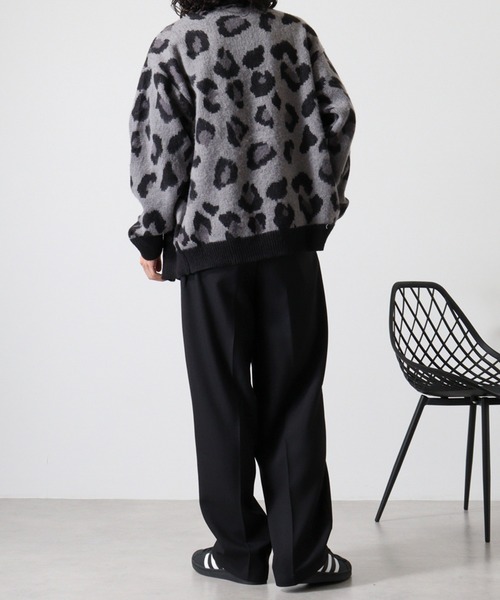 FUNALIVE(ファンアライブ)の「WS select 起毛 レオパード柄オーバーサイズカーディガン(カーディガン/ボレロ・メンズ・グレー/グレイッシュベージュ/ダークブルー/マスタード・M/L)」の9枚目の写真