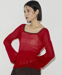 Firsthand | Firsthand/ファーストハンド スクエアネックシアーニット(ニット/セーター)