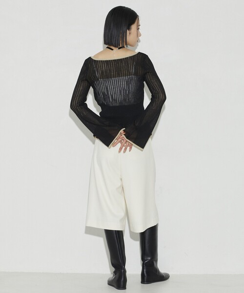 Firsthand（ファーストハンド）の「Firsthand/ファーストハンド スクエアネックシアーニット（ニット/セーター・レディース・ブラック/ブラウン/レッド・FREE）」の16枚目の写真