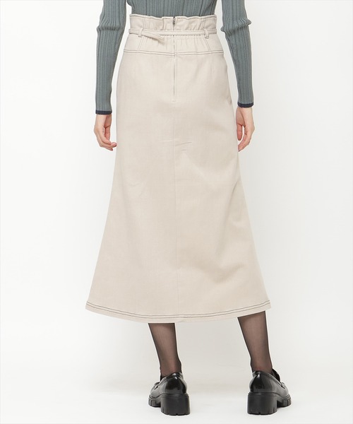 【セール】配色ステッチＡラインスカート（スカート）｜REDYAZEL（レディアゼル）