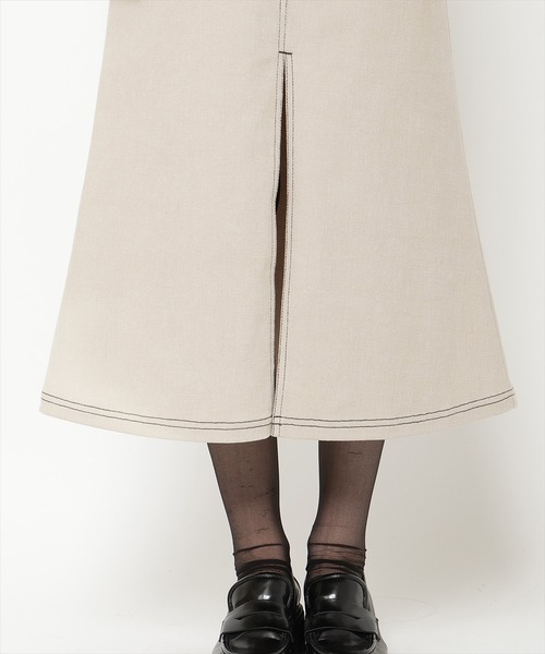 【セール】配色ステッチＡラインスカート（スカート）｜REDYAZEL（レディアゼル）