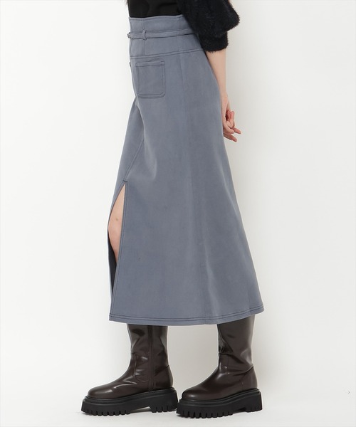 【セール】配色ステッチＡラインスカート（スカート）｜REDYAZEL（レディアゼル）