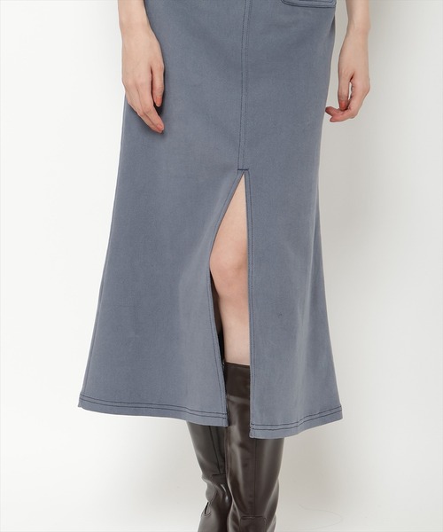 【セール】配色ステッチＡラインスカート（スカート）｜REDYAZEL（レディアゼル）