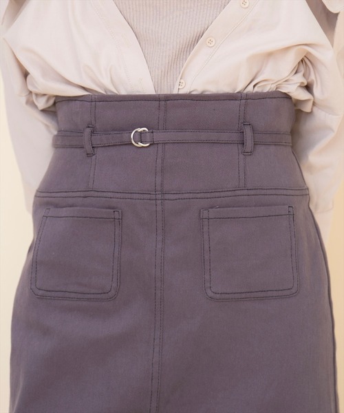 【セール】配色ステッチＡラインスカート（スカート）｜REDYAZEL（レディアゼル）