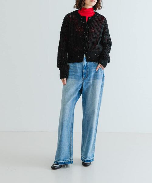 URBAN RESEARCH(アーバンリサーチ)の「スパンコールメッシュニットカーディガン(カーディガン/ボレロ・レディース・グレー/ブラック・FREE)」の13枚目の写真