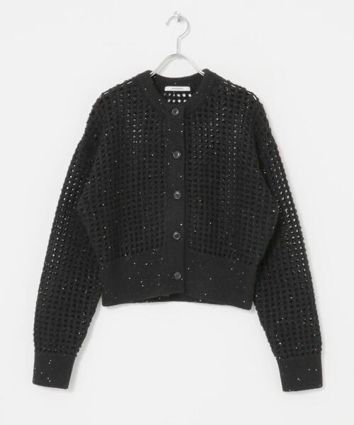 URBAN RESEARCH(アーバンリサーチ)の「スパンコールメッシュニットカーディガン(カーディガン/ボレロ・レディース・グレー/ブラック・FREE)」の16枚目の写真
