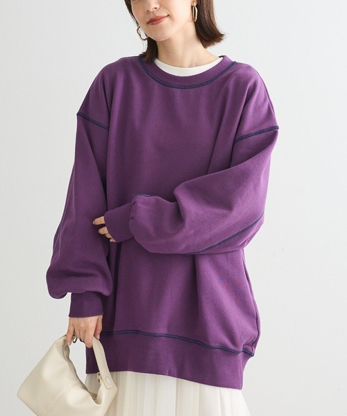 Sugar spoon（シュガースプーン）の「・SUGAR　SPOON　カラーstスウェット（スウェット・レディース・グリーン/ライトグレー/パープル/ブラック/チャコールグレー・FREE）」の5枚目の写真