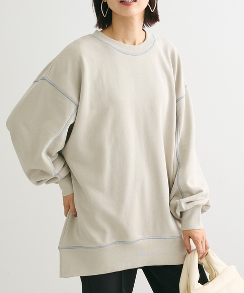 Sugar spoon（シュガースプーン）の「・SUGAR　SPOON　カラーstスウェット（スウェット・レディース・グリーン/ライトグレー/パープル/ブラック/チャコールグレー・FREE）」の3枚目の写真