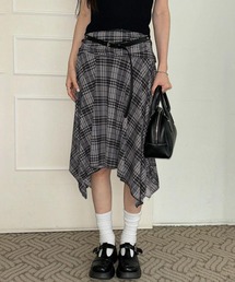 HALEY PESCA | HALEY PESCA/ギークチェック　アンバランスミディアムスカート(スカート)