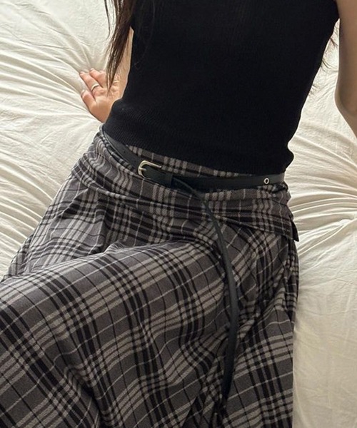 HALEY PESCA（ヘーリーペスカ）の「HALEY PESCA/ギークチェック　アンバランスミディアムスカート（スカート・レディース・グレー・SMALL/LARGE/MEDIUM）」の8枚目の写真