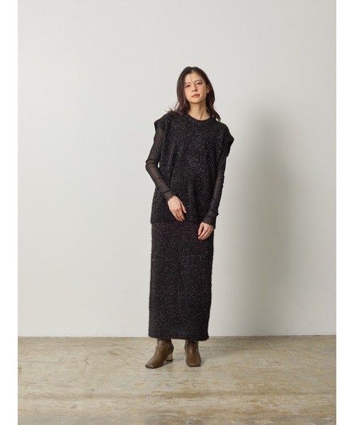 ラメニットタイトスカート（スカート）｜DOLLUPOOPS（ドールアップウップス）