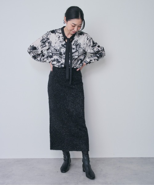 ラメニットタイトスカート（スカート）｜DOLLUPOOPS（ドールアップウップス）