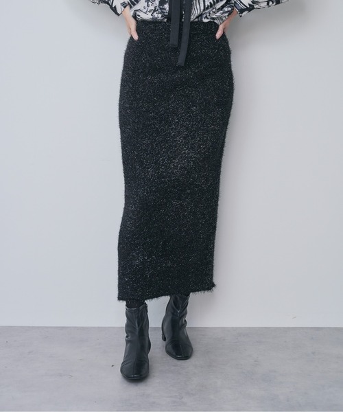 ラメニットタイトスカート（スカート）｜DOLLUPOOPS（ドールアップウップス）