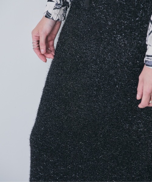 ラメニットタイトスカート（スカート）｜DOLLUPOOPS（ドールアップウップス）