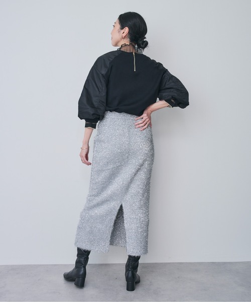 ラメニットタイトスカート（スカート）｜DOLLUPOOPS（ドールアップウップス）