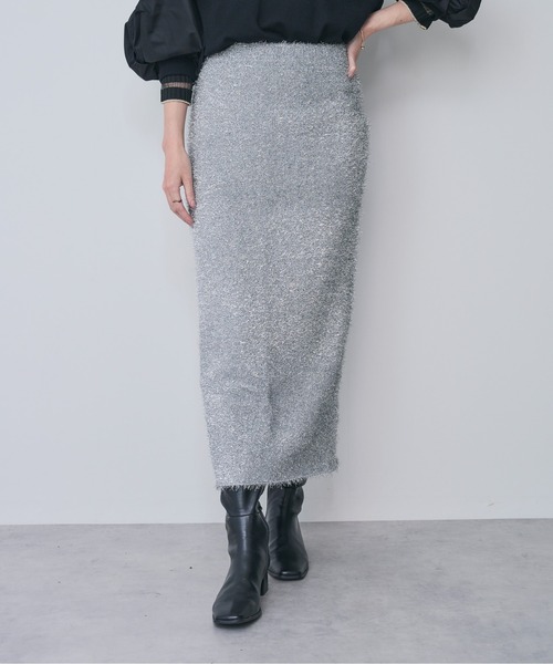 ラメニットタイトスカート（スカート）｜DOLLUPOOPS（ドールアップウップス）