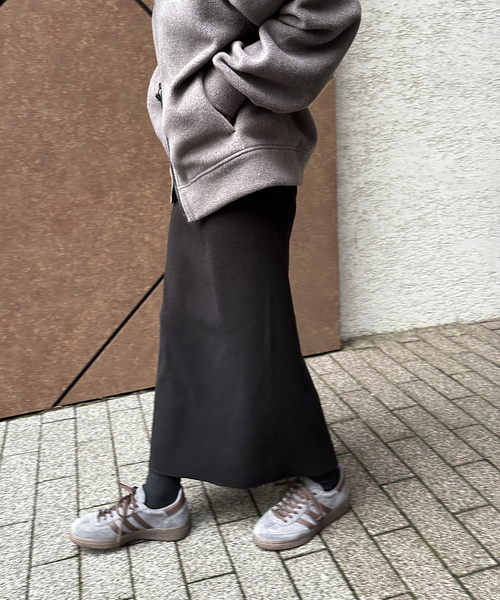 JOURNAL STANDARD（ジャーナルスタンダード）の「ウールライクハリヌキロングスカート（スカート・レディース・ブラック/ブラウン系その他・FREE）」の6枚目の写真
