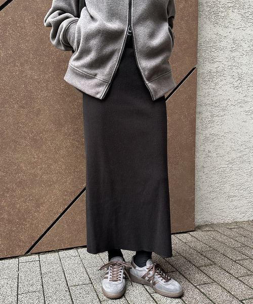 JOURNAL STANDARD（ジャーナルスタンダード）の「ウールライクハリヌキロングスカート（スカート・レディース・ブラック/ブラウン系その他・FREE）」の7枚目の写真