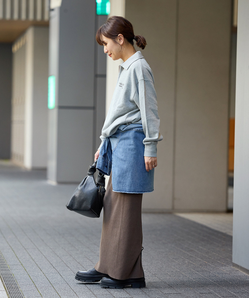 JOURNAL STANDARD（ジャーナルスタンダード）の「ウールライクハリヌキロングスカート（スカート・レディース・ブラック/ブラウン系その他・FREE）」の14枚目の写真