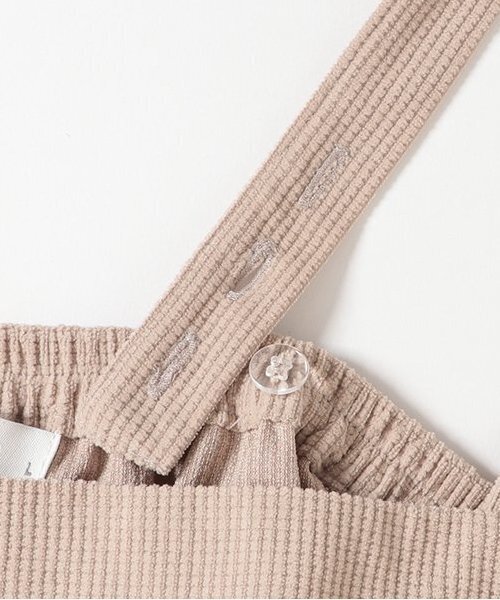 LOVETOXIC（ラブトキシック）の「ビスチェSETUP（シャツワンピース・キッズ・チャコール/ライトベージュ・S/M/L）」の7枚目の写真