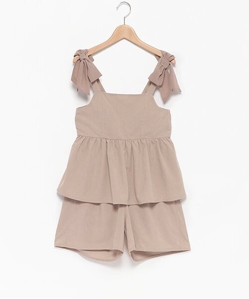 LOVETOXIC（ラブトキシック）の「ビスチェSETUP（シャツワンピース・キッズ・チャコール/ライトベージュ・S/M/L）」の18枚目の写真