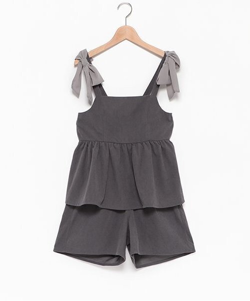 LOVETOXIC（ラブトキシック）の「ビスチェSETUP（シャツワンピース・キッズ・チャコール/ライトベージュ・S/M/L）」の19枚目の写真