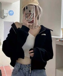 ワンポイントダブルジッパートレーナー
