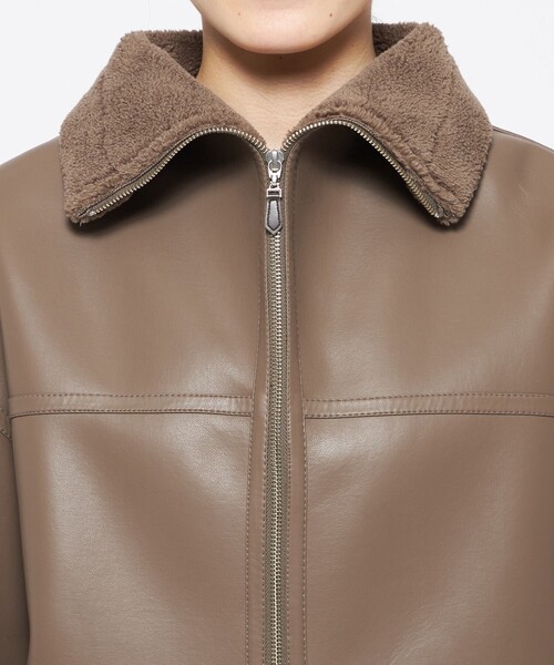 セール】フェイク ムートン コート（uncrave WHITE）（ムートンコート