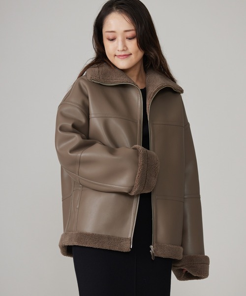 セール】フェイク ムートン コート（uncrave WHITE）（ムートン