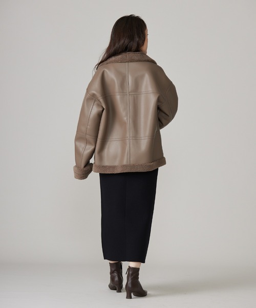 uncrave（アンクレイヴ）の「フェイク ムートン コート（uncrave WHITE