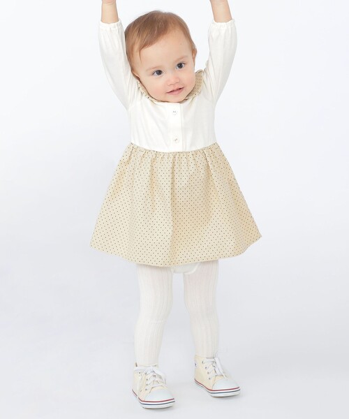 SHIPS（シップス）の「SHIPS KIDS:80～90cm / ドット カラー ワンピース（ワンピース・キッズ・ネイビー/オフホワイト・90/80）」の8枚目の写真