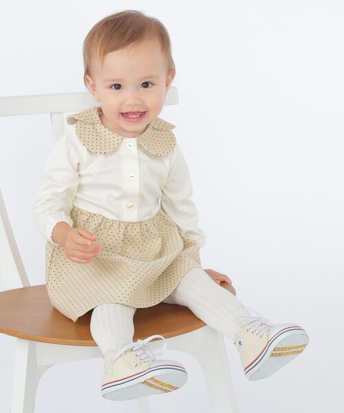 SHIPS（シップス）の「SHIPS KIDS:80～90cm / ドット カラー ワンピース（ワンピース・キッズ・ネイビー/オフホワイト・90/80）」の10枚目の写真