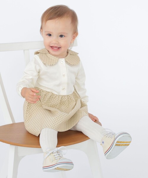 SHIPS（シップス）の「SHIPS KIDS:80～90cm / ドット カラー ワンピース（ワンピース・キッズ・ネイビー/オフホワイト・90/80）」の11枚目の写真