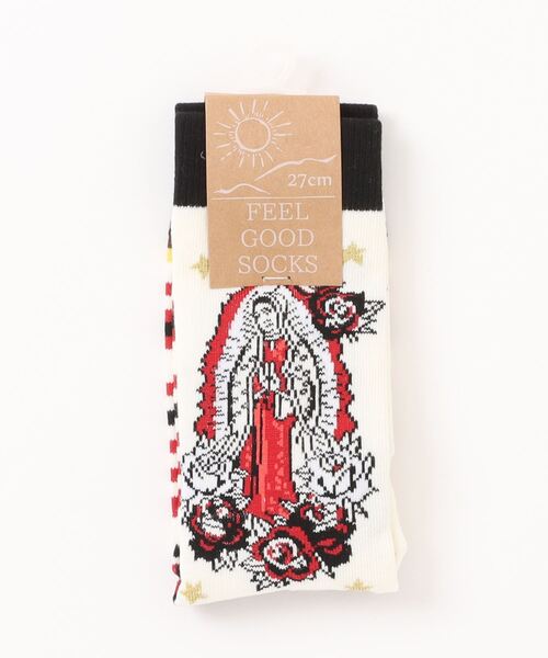 チャイハネ（チャイハネ）の「【チャイハネ】グアダミドルソックス25～28cm（ソックス/靴下・メンズ・パープル/ブラウン/グリーン/ホワイト/ブラック・FREE）」の6枚目の写真