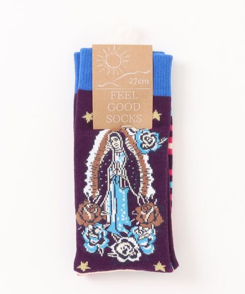 チャイハネ（チャイハネ）の「【チャイハネ】グアダミドルソックス25～28cm（ソックス/靴下・メンズ・パープル/ブラウン/グリーン/ホワイト/ブラック・FREE）」の12枚目の写真