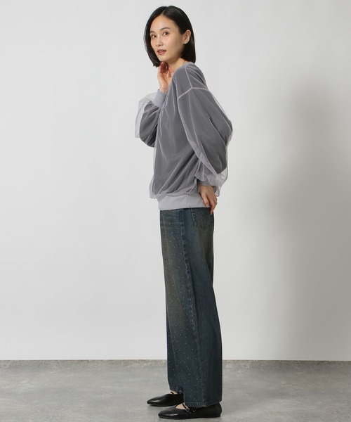 LAKOLE(ラコレ)の「チュールレイヤードプルオーバー / 152258(スウェット・レディース・グレー/アイボリー/ブラック・FREE)」の16枚目の写真