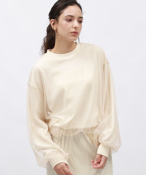 LAKOLE(ラコレ)の「チュールレイヤードプルオーバー / 152258(スウェット・レディース・グレー/アイボリー/ブラック・FREE)」の19枚目の写真