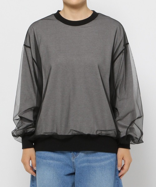 LAKOLE(ラコレ)の「チュールレイヤードプルオーバー / 152258(スウェット・レディース・グレー/アイボリー/ブラック・FREE)」の20枚目の写真