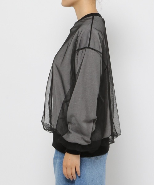 LAKOLE(ラコレ)の「チュールレイヤードプルオーバー / 152258(スウェット・レディース・グレー/アイボリー/ブラック・FREE)」の21枚目の写真