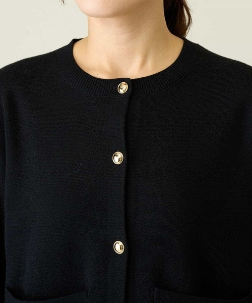 a.v.v(アーヴェヴェ)の「ミラノリブニットカーディガン(カーディガン/ボレロ・レディース・アイボリー/ブラック・40/38/36/42/34)」の19枚目の写真